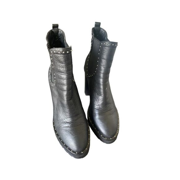 Rebecca Minkoff Eddie Studded Ankle Boots Black Size 8M - Picture 7 of 10